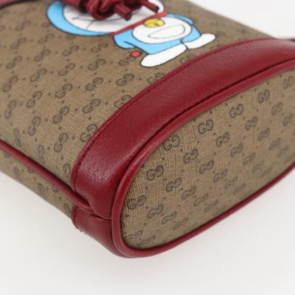 GUCCI Micro GG Supreme Doraemon Shoulder Bag PVC Beige 647801 Auth 159307SAM - Picture 14 of 16